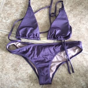 ✨Victoria’s Secret Purple Triangle Bikini Set✨